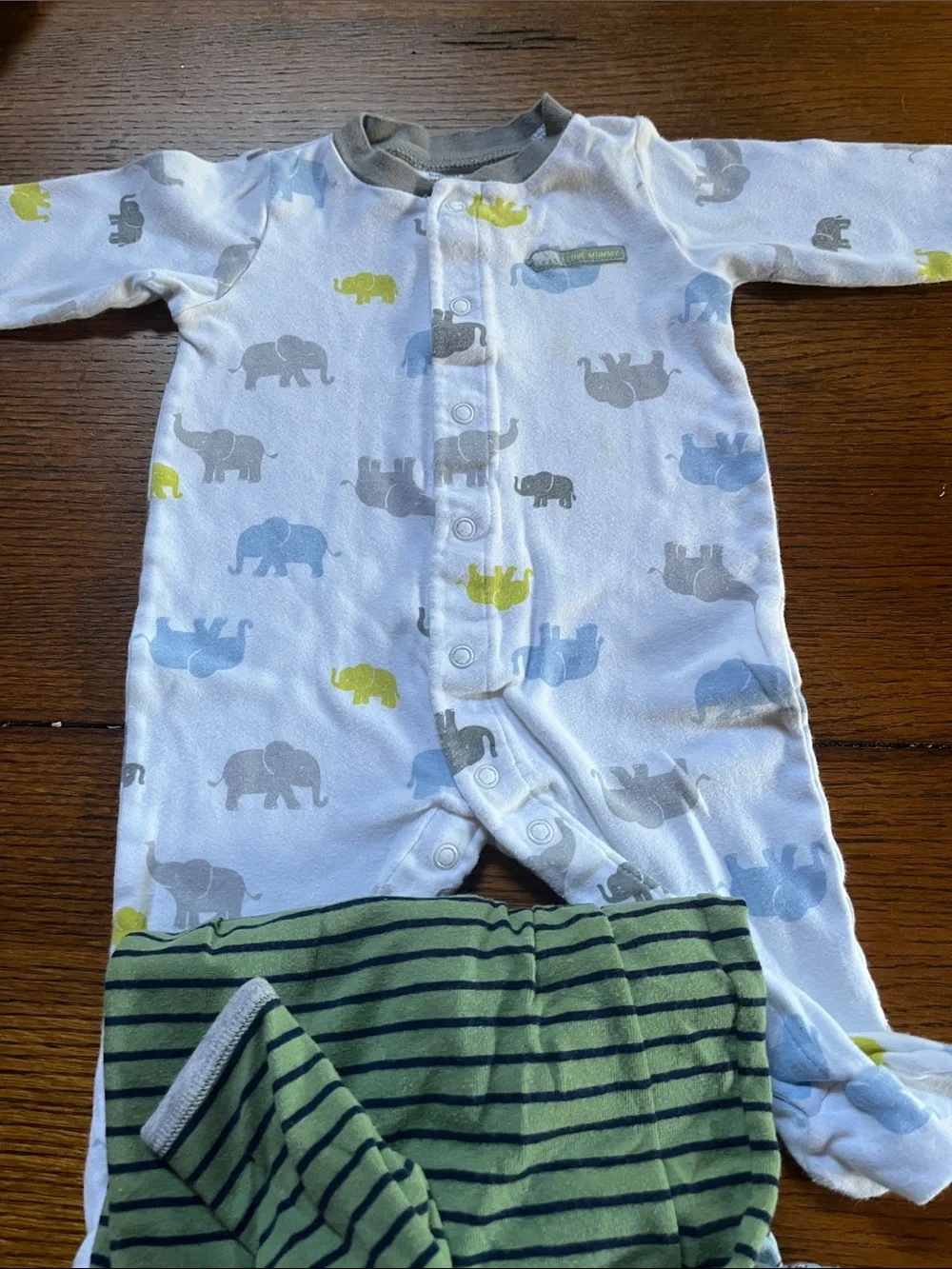 Blue Monster Print Footed One-Piece Pajama for Kids st of 3